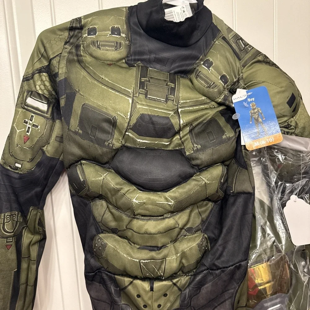 Halo Infinite Master Chief Halloween Cosplay Costume & Mask Size Medium 8 New